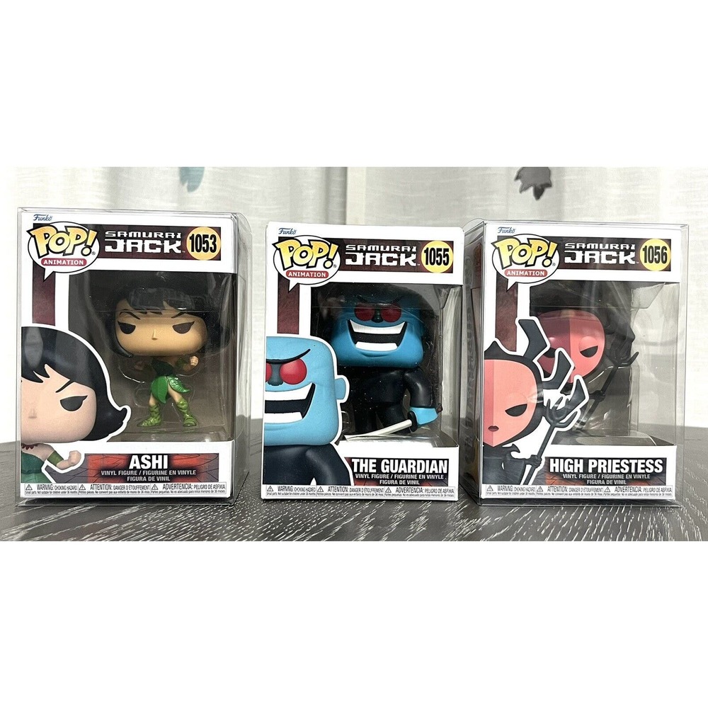 Funko Pop Samurai Jack The Guardian #1055 Ashi #1053 and High Priestess #1056